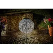 SMART GARDEN LANTERNE SOLAIRE JUMBO DAMASQUE EN MÉTAL AJOURÉ