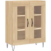 vidaXL Highboard chêne Sonoma 69,5x34x180 cm Matériau dérivé du bois