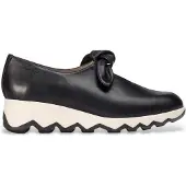 Wonders pour femme. C-7611 Chaussures en cuir Simon 11 noir (39), Plat, Lacets, Casuel