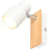 RL LIVE YOUR LIGHT Applique murale design Pierre blanc avec du bois