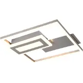 TRIO Leuchten LED Plafonnier Spiro 22W nickel, métal