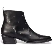 Wonders pour femme. D-2002 Bottines en cuir Fei 02 noir (40), 3 à 5 cm, Fermeture éclair, Casuel