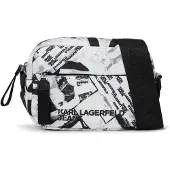 Karl lagerfeld Jeans - Sac bandoulière en nylon pour hommes, motif intégral, style urbain