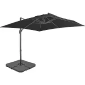 vidaXL Parasol avec pied de parasol portable Anthracite