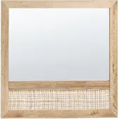 Beliani Miroir ROSELL Bois d'ingénierie Bois clair