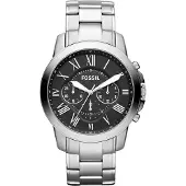 Fossil Montre à affichage analogique 'GRANT' noir / argent