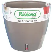 Riviera Pot de Plante Ronde Riviera Eva - Taupe - 46 cm