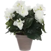 Mica Decorations Bégonia Artificielle Blanc En Pot H30
