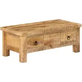 vidaXL Table basse 90 x 45 x 35 cm en bois massif de manguier