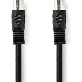 Nedis DIN-Audio-Kabel | DIN 5-Pin Stecker | DIN 5-Pin Stecker | Vernickelt | 1.00 m | Rund | PVC | S