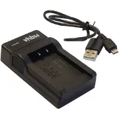 VHBW chargeur de batterie USB compatible avec Canon EOS 1100, 1100D, 1200, 1200D socle de chargement pour caméra