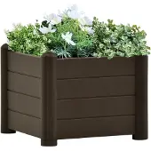 vidaXL Lit surélevé de jardin PP Moka 43x43x35 cm