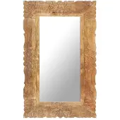 vidaXL Miroir 80x50 cm Bois de manguier massif