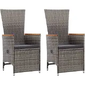vidaXL Chaise à bascule avec coussin en bambou
