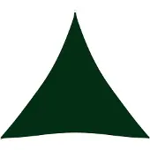 vidaXL Voile parasol tissu oxford triangulaire 4x4x4 m vert foncé