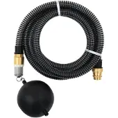 vidaXL Tuyau d'aspiration avec raccords en laiton noir 1,1" 3 m PVC