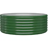 vidaXL Lit surélevé Acier revêtu par poudre 100x100x36 cm Vert