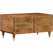 vidaXL Table basse 80x50x40 cm en bois massif de manguier