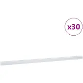vidaXL Nez de marche 30 pcs Argent 67 cm Aluminium