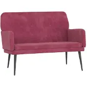 vidaXL Banc Rouge bordeaux 108x79x79 cm Velours