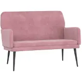 vidaXL Banc Rose 108x79x79 cm Velours
