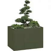 vidaXL Jardinière vert olive 120x80x80 cm acier