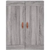 vidaXL Highboard Gris Sonoma 69,5x34x180 cm Matériau dérivé du bois