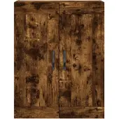 vidaXL Highboard chêne fumé 69,5x34x180 cm bois composite