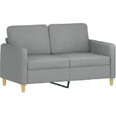 vidaXL Canapé à 2 places Gris clair 120 cm Tissu