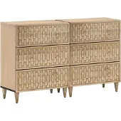 vidaXL Armoires d'appoint 2 pcs. 60x33x75 cm bois massif mangue