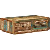 vidaXL Table basse 89x55x29 cm Vieux bois massif