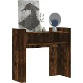 vidaXL Table console chêne fumé 100x35x90 cm bois d'ingénierie
