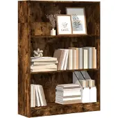 vidaXL Bibliothèque chêne fumé 80x24x109 cm bois d'ingénierie