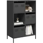 vidaXL Highboard noir 68x39x103,5 cm acier