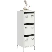 vidaXL Highboard blanc 39x35x103,5 cm acier