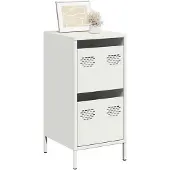vidaXL Sideboard blanc 35x39x73,5 cm Acier laminé à froid