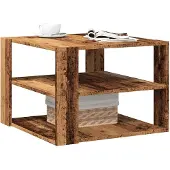 vidaXL Table basse imitation vieux bois 58x58x40 cm Bois composite