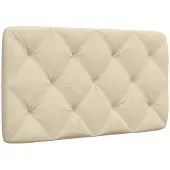 vidaXL Coussin de tête de lit Crème 80 cm Tissu