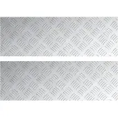 vidaXL Escalier Marche à angle droit 2 pcs Argent 75 x 25 cm Aluminium