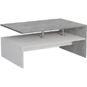 Vicco Table basse Amato Béton/blanc 90x52.6cm, Model 57831