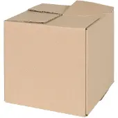 vidaXL Boîtes pliantes avec compartiment de rangement, lot de 50 pièces, couleur naturelle, 20 x 20 x 20 cm, en carton