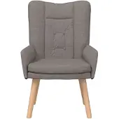 vidaXL fauteuil Taupe 63 x 67 x 94 cm Tissu Sherpa