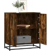 vidaXL Sideboard chêne fumé 68x35x76 cm bois composite