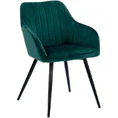 Happy Garden Chaise en velours BERTILLE verte