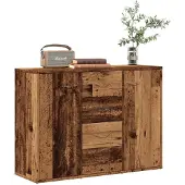 vidaXL Sideboard imitation vieux bois 88x30x64 cm bois composite