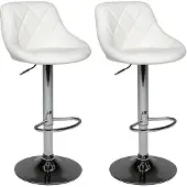 Happy Garden Lot de 2 tabourets de bar blanc JASPER
