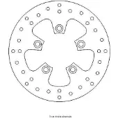 Perftec Kit Brake - Disque Frein Piaggio Ø200x107x97 Nbtrou5xø6,5