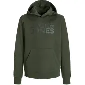 Jack & Jones Junior Sweat gris foncé / vert foncé