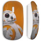 MANIACASE Souris sans fil - Bb8 - Orange - Clé USB wifi incluse - Compatible Mac et PC