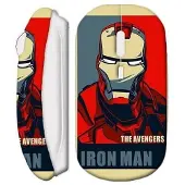 MANIACASE Souris sans fil - - Iron Man - Blanc - USB wifi - Compatible Mac et PC